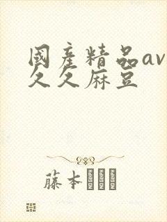 国产精品av久久久麻豆