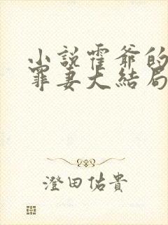 小说霍爷的隐婚罪妻大结局