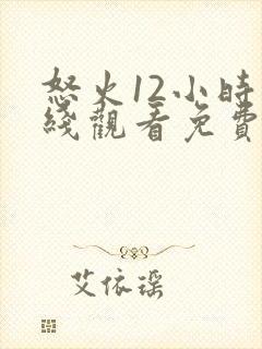 怒火12小时在线观看免费观看中文版