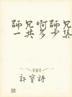 师兄啊师兄动漫一共多少集