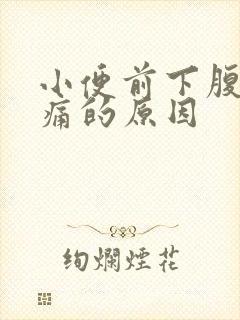 小便前下腹部隐痛的原因