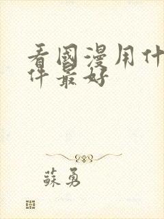 看国漫用什么软件最好