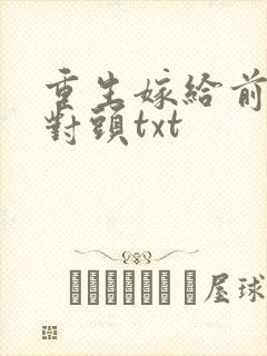 重生嫁给前夫死对头txt
