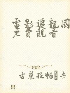 电影追龙国语版免费观看