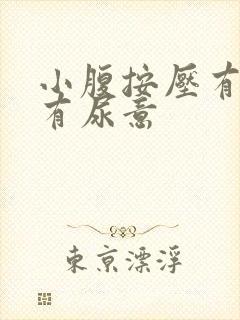 小腹按压有痛感有尿意封面