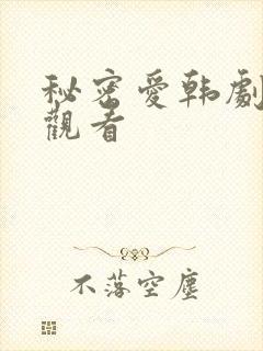 秘密爱韩剧在线观看