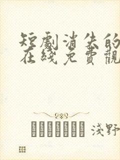 短剧消失的厨神在线免费观看