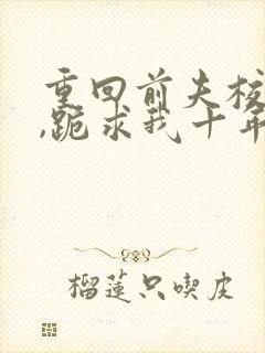 重回前夫校草时,跪求我十年后别离