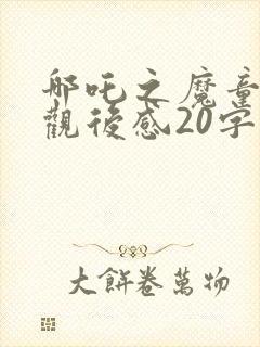 哪吒之魔童降世观后感20字