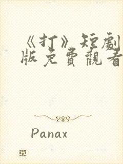 《打》短剧完整版免费观看封面