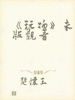 《玩物》未删减版观看