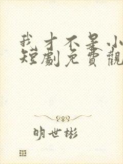 我才不是小可怜短剧免费观看全集