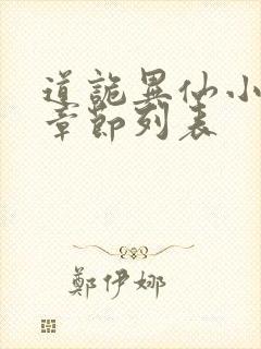 道诡异仙小说新章节列表