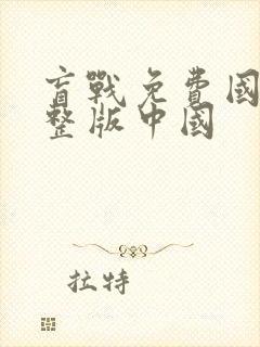 盲战免费国语完整版中国