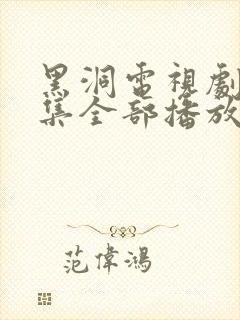 黑洞电视剧40集全部播放