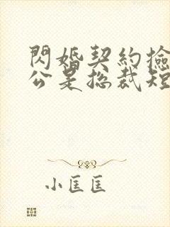 闪婚契约捡个老公是总裁短剧封面