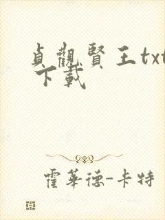 贞观贤王txt 下载