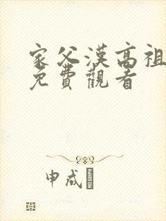 家父汉高祖小说免费观看