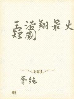 王浩翔最火十部短剧