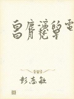 白鹿演的电视剧白月梵星