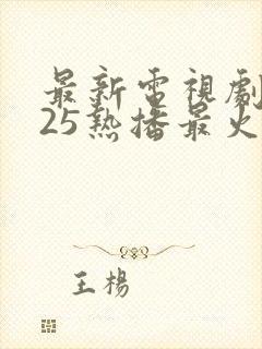 最新电视剧2025热播最火剧