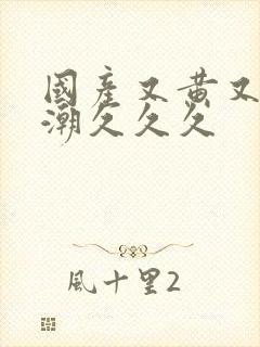 国产又黄又爽高潮久久久封面