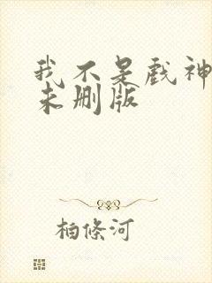我不是戏神小说未删版封面