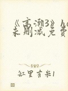 《高潮3》hd未删减免费看