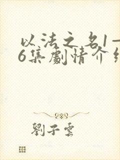 以法之名1—36集剧情介绍