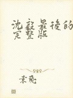 沈毅最后的结局完整版封面