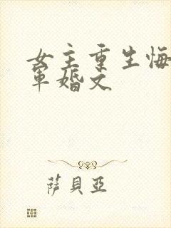 女主重生悔过的军婚文