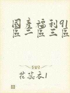 国产福利91一区二区三区