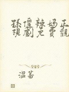 孙俪辣妈正传电视剧免费观看全集高清