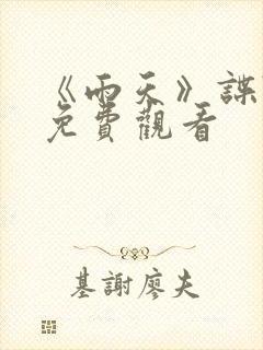 《雨天》谍战片免费观看