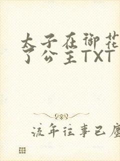 太子在御花园要了公主TXT