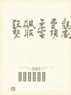 狂飙免费观看完整版电视剧39集