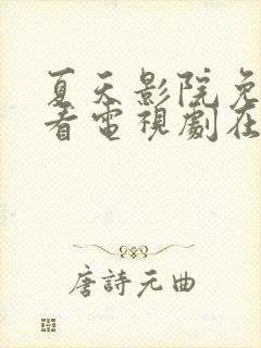 夏天影院免费观看电视剧在线播放