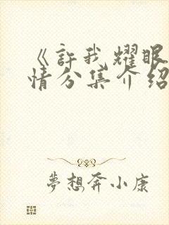 《许我耀眼》剧情分集介绍