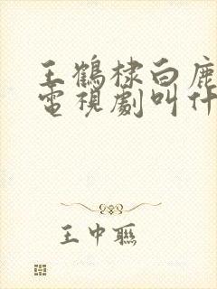 王鹤棣白鹿演的电视剧叫什么封面