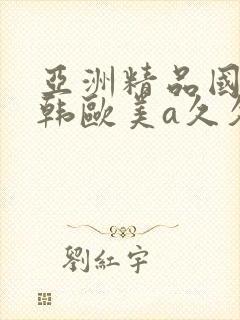 亚洲精品国产日韩欧美a久久久久久久