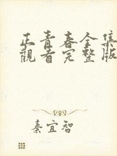 正青春全集免费观看完整版高清