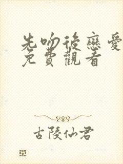 先吻后恋爱韩剧免费观看封面