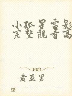 小孤星电影免费完整观看高清