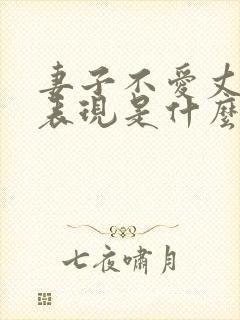 妻子不爱丈夫的表现是什么封面