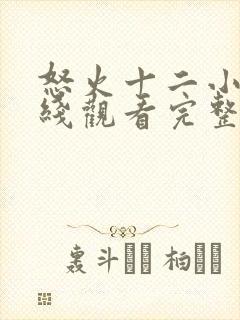 怒火十二小时在线观看完整版