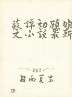 苏锦初顾明琛全文小说最新章节更新