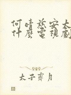 何晴慈安太后是什么电视剧