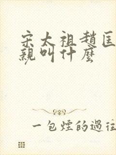 宋太祖赵匡胤父亲叫什么封面