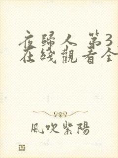 夜归人 第3季在线观看全集免费播放