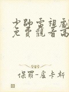 少帅电视剧全集免费观看高清在线观看